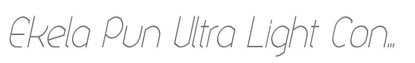 Ekela Pun Ultra Light Condensed Italic